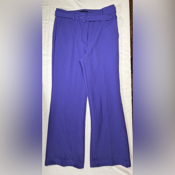 Ann Taylor Pants - Ann Taylor Belted Wide Leg Pants in Royal Purple - Size 6P